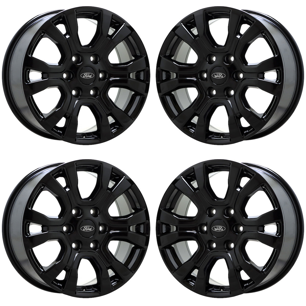 18" Ford Ranger Truck Gloss Black wheels rims Factory OEM set 10232